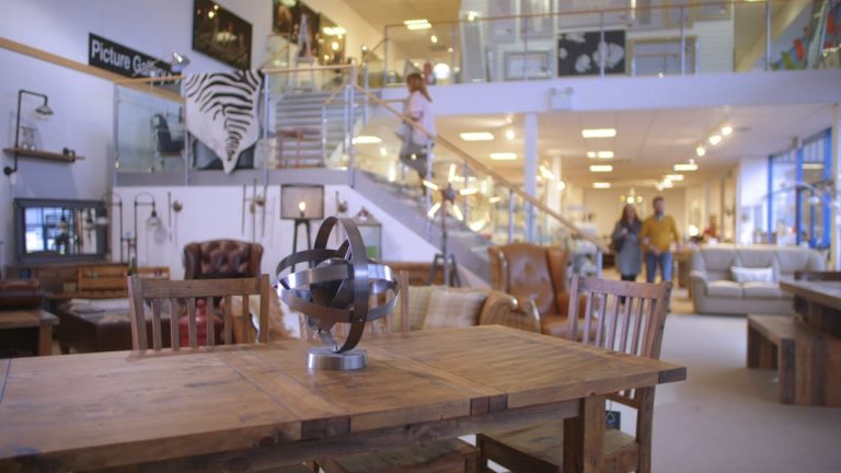 A still from the At Home Furnishings TV advert