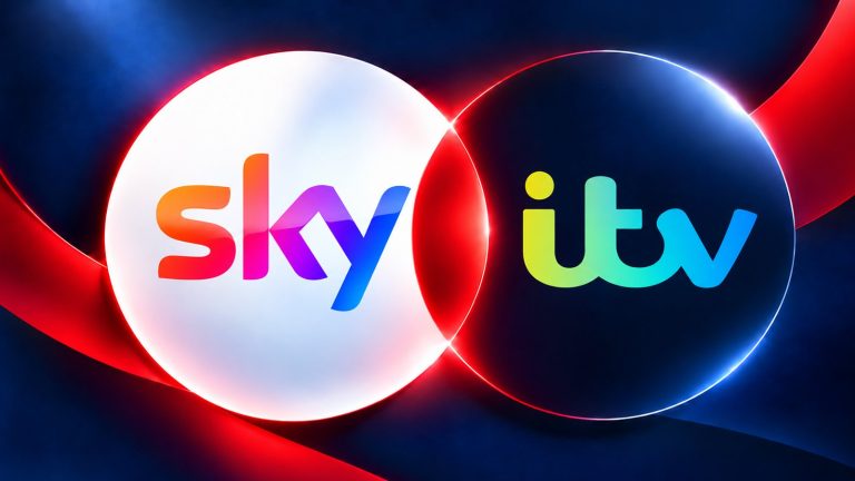 Sky and ITV logos in two overlapping circles
